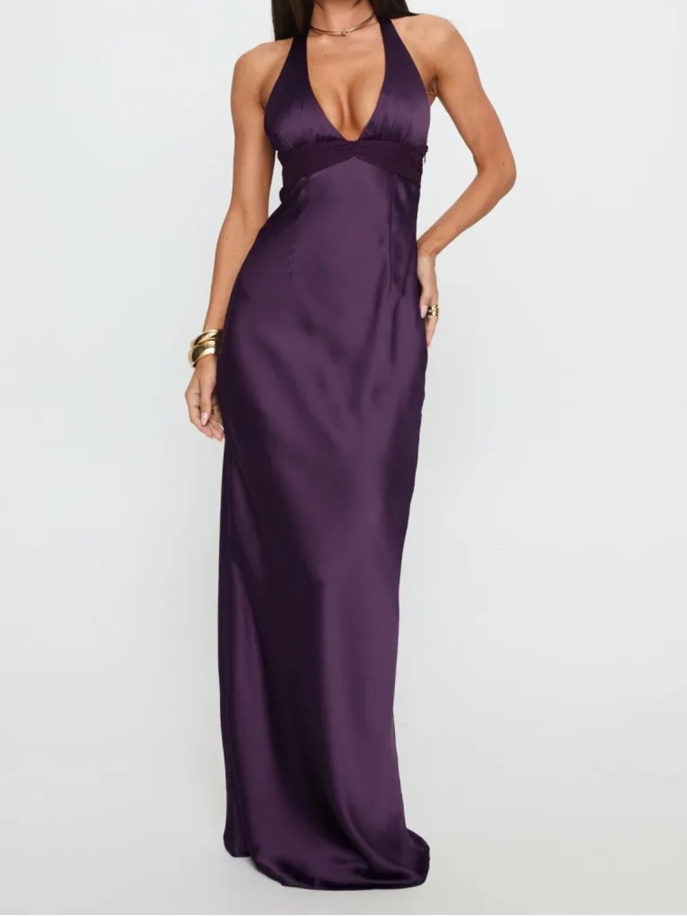 Princess Polly Odyssa Halter Maxi Dress Purple Sz 0